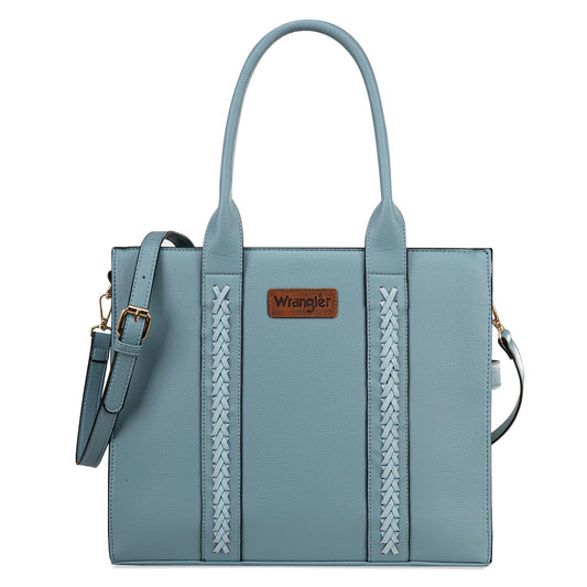 Wrangler Tote Bag for Women Crossbody Satchel Purse Leather Top Handle Handbags Shoulder Bag with Adjustable Strap WG70-8317JN