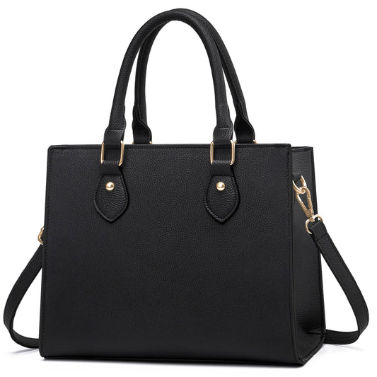 CHICAROUSAL Crossbody Purses and Handbags for Women PU Leather Tote Top Handle Satchel Shoulder Bags (LiZ Black)